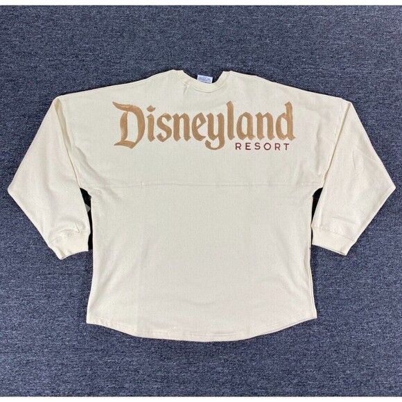 Spirit Jersey Sweater Adult 2XL XXL Beige Disney Mickey Santa Sequined Holiday - Picture 2 of 16